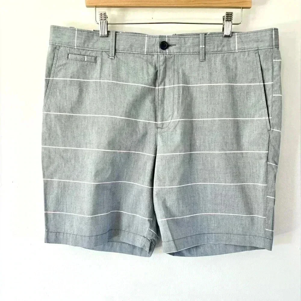 Penguin Slim Fit Gray with Pink Stripes 8